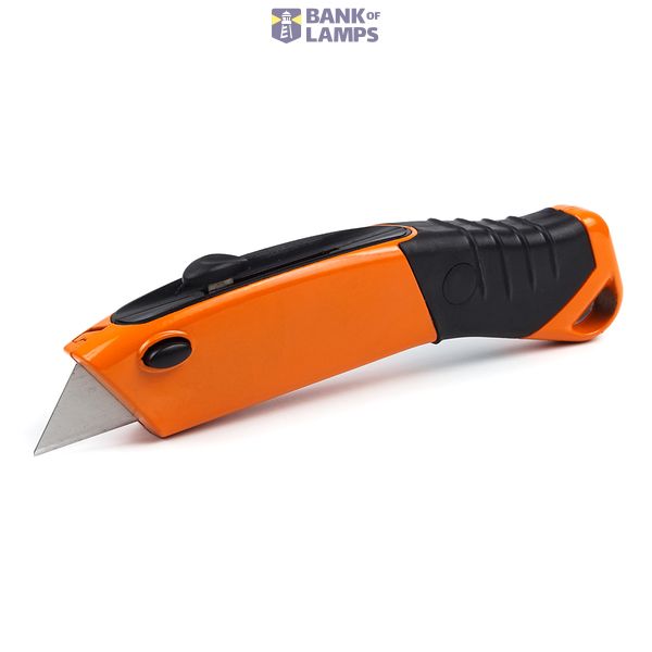 Metallic utility knife with a trapezoidal blade 19mm image 1