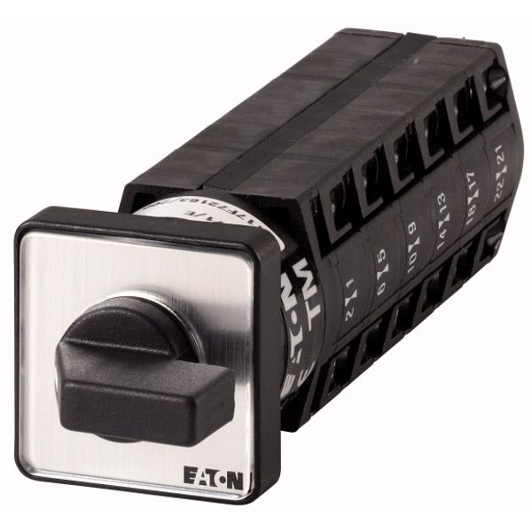 TM-6-8370/E Changeoverswitches, TM, 10 A, flush mounting, 6 contact unit(s), Contacts: 12, 60 °, maintained, Without 0 (Off) position, 1-2, Design number 8370 image 1
