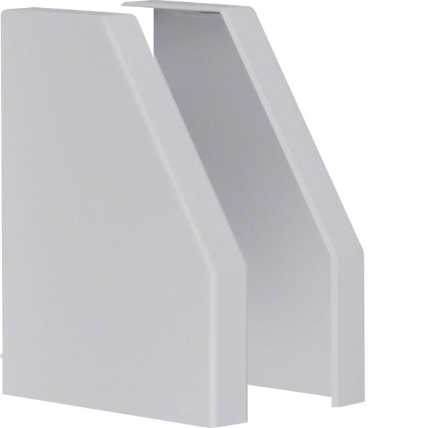 endcap pair overlapping for spreader box trunking 190x150mm light grey image 1
