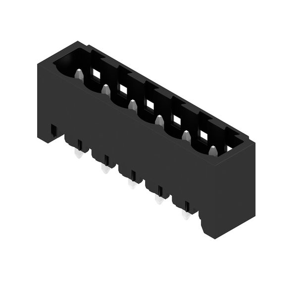 PCB plug-in connector, male header, closed side, THT solder connection, 5.08 mm, Number of poles: 6, 180°, Solder pin length (l): 3.2 mm, tinned, black, Box image 4