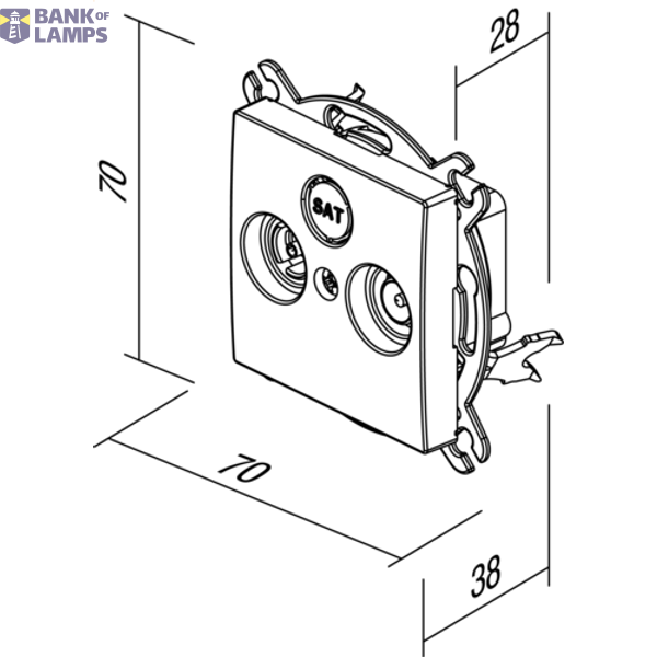 SOCKET TV-R TROUGHPASS 10dB AT XO 4417034 image 4