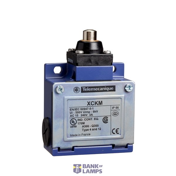 LIMIT SWITCH METAL 2NC AND NO HEAD 180° PLASTIC ROLLER LEVER ISO M20 ( image 3