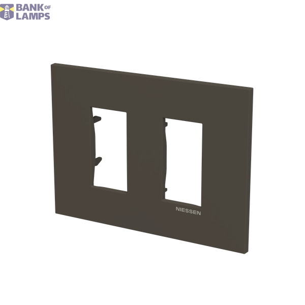 Frame 1+1 modules - Niessen logo - Anthracite image 2