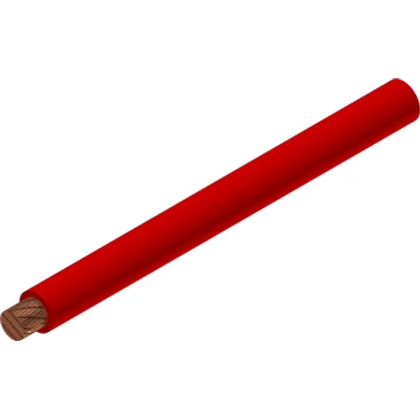 PVC-switching strand, highly flexible, Cableline, 6.0 mm², 1548 x 0.07 mm, red, outer Ø 5.9 mm, 60.7015-10022 image 1
