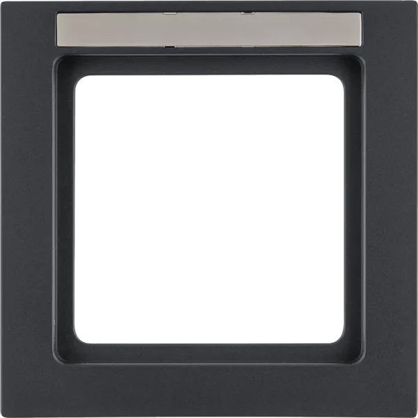 Frame, 1-fold low for channels, Berker Q.9, anthracite velvet image 1