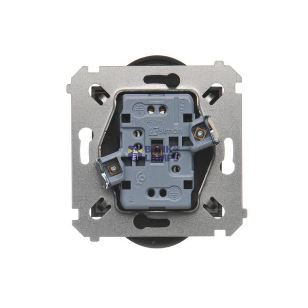 Single socket outlet with Schuko earthing, with shutters, 16A, black matt image 1