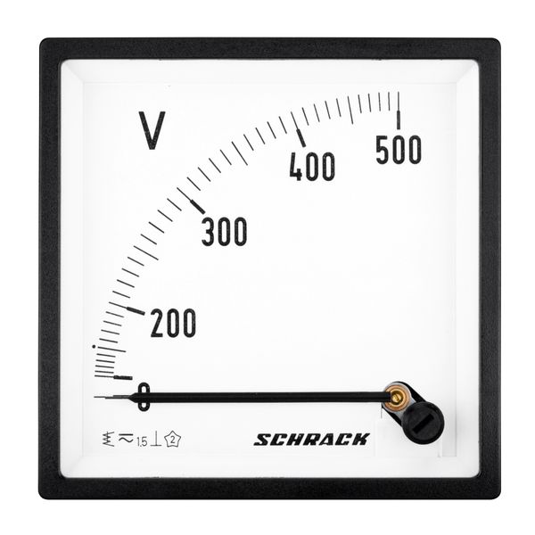 Voltmeter, 96x96mm, 500VAC image 1
