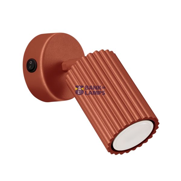 MODERN WALL LAMP WITH A RED GROOVED SWITCH, KARBON FAMILY image 7