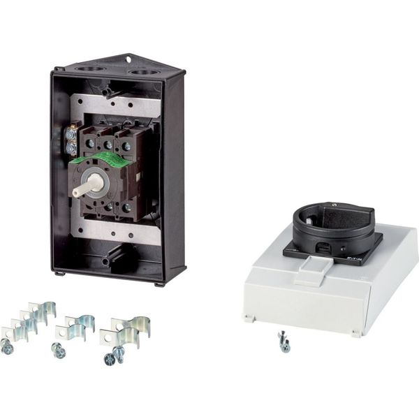 P1-25/I2H/MBS/SVB-SW Main switch, P1, 25 A, surface mounting, 3 pole, STOP function, With black rotary handle and locking ring, Lockable in the 0 (Off) position, hard knoc image 4