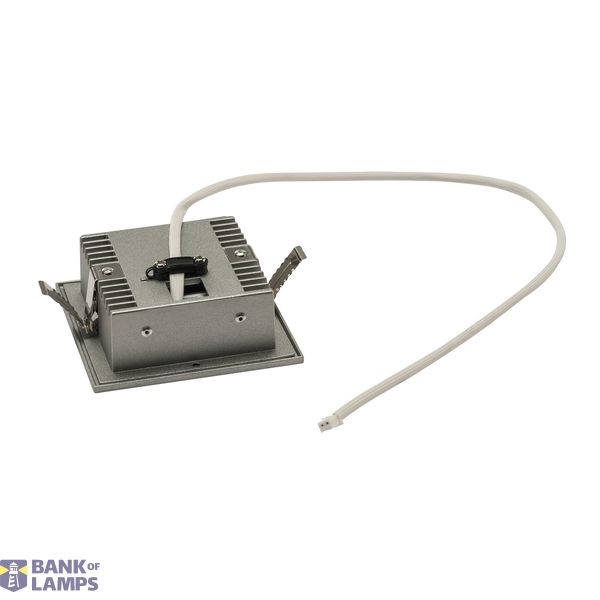 CADRA recessed fitting, square, silver-grey, warm-white LED image 4