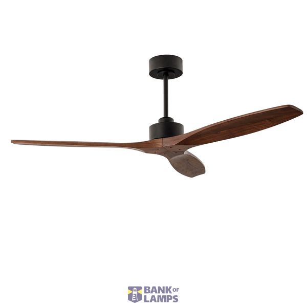 Fan Stem Evo ø1220mm Black with Dark Wood Blades Madera Oscura LED image 1