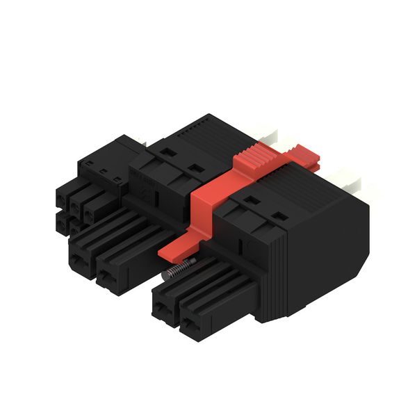 PCB plug-in connector, female plug, 7.62 mm, Number of poles: 4, 180°, PUSH IN with actuator, Clamping range, max. : 6 mm², Box image 2