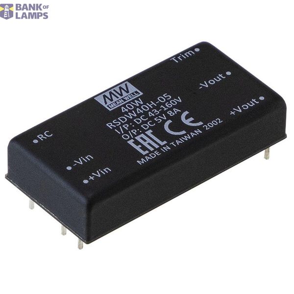 Mean Well RSDW40F-12 DC/DC converter, print 3,333 A 40 W Number of outputs: 1 x Contents 1 piece. image 1
