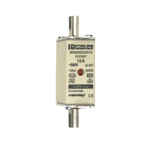 Fuse-link NH000 gG 500VAC 16A live tags Double indicator By 3 image 2