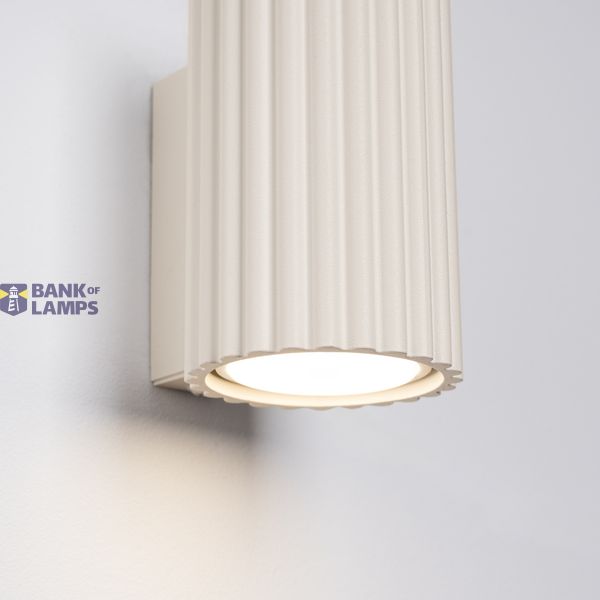 WALL Sconce Lamp with a corrugated shade and a designer finish, Karbon series image 3
