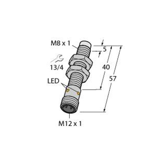 Inductive Sensor With Extended Switching Distance   NI6U-EGT08-AP6X-H1341 image 1