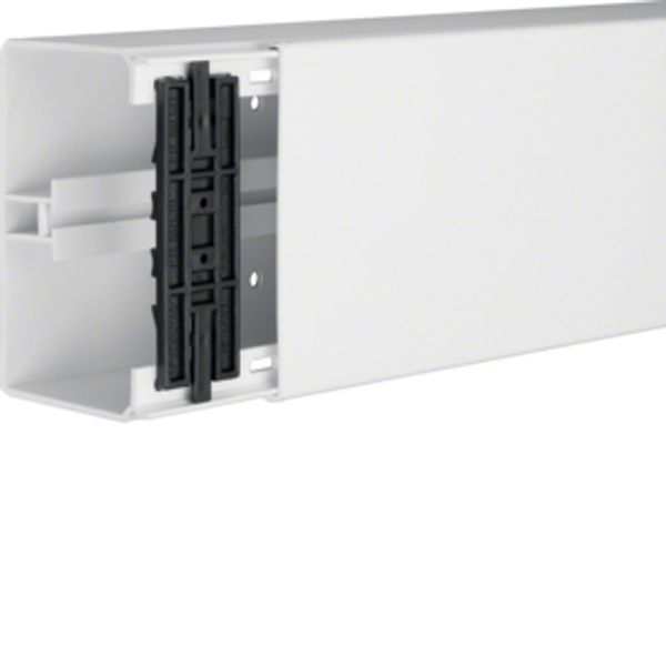 Cable routing duct with devices/partition wall installation option PVC FB 80x130 mm vwhite image 1