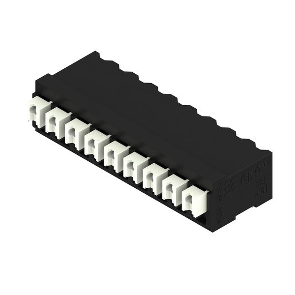 Printed circuit board terminals, 3.81 mm, Number of poles: 9, 90°, Solder pin length (l): 1.5 mm, black, PUSH IN with actuator, Clamping range, max. : 1.5 mm², Tube image 4