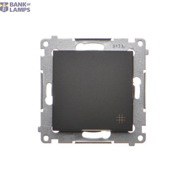 Intermediate switch, (module), 10AX, quick connection, black matt image 1