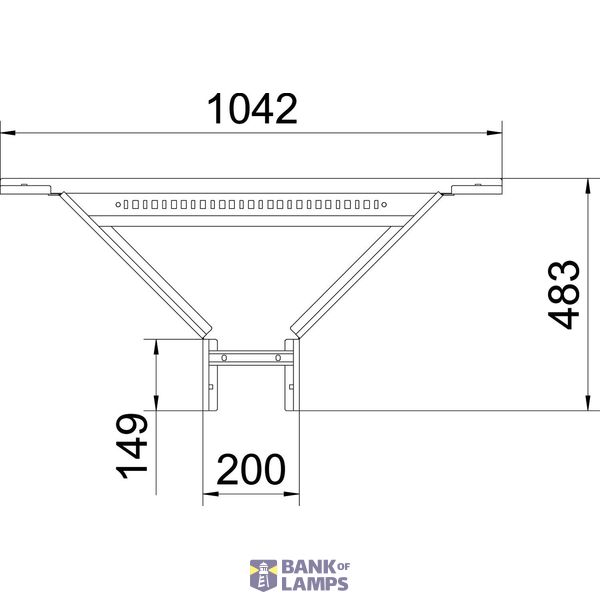 Add-on tee for cable ladder 110x200 Steel Hot-dip galvanised zinc image 2