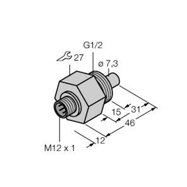Flow Monitoring Immersion Sensor without Integrated Processor   FCS-G1/2A4-NAEX-H1141 image 1