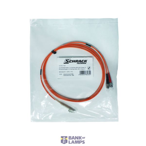 FO Patchcord Duplex LC/ST,62,5/125æm OM1, LS0H, orange, 3m image 3