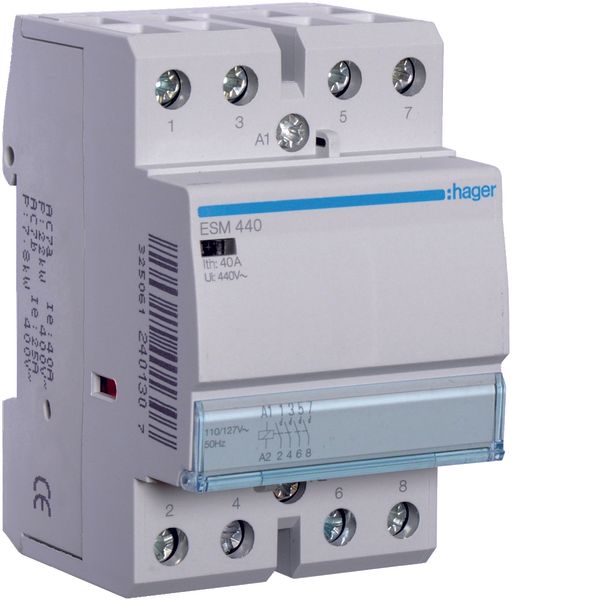 Contactor 40A, 4NO, 110/127V image 1