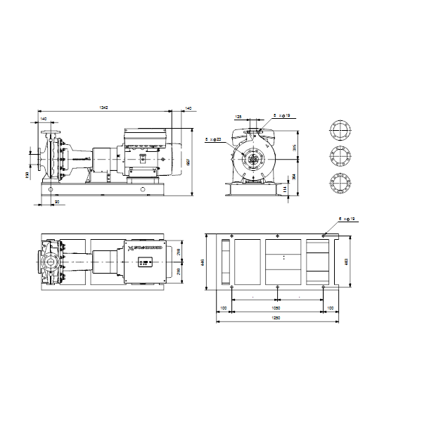 Norm foundation pump NKE 125-200/224 EUPA2F2AE-SBAQE 15,0kW 380-480 4P image 3