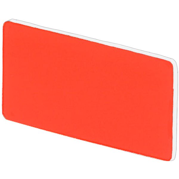 Red legend plate 13x27, white engraving image 1