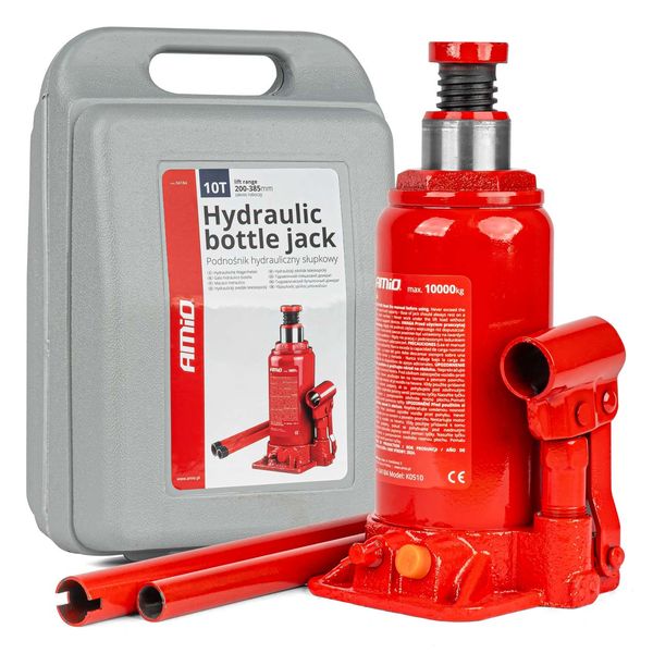 Bottle hydraulic jack 10T PVC box AMIO-04184 image 1