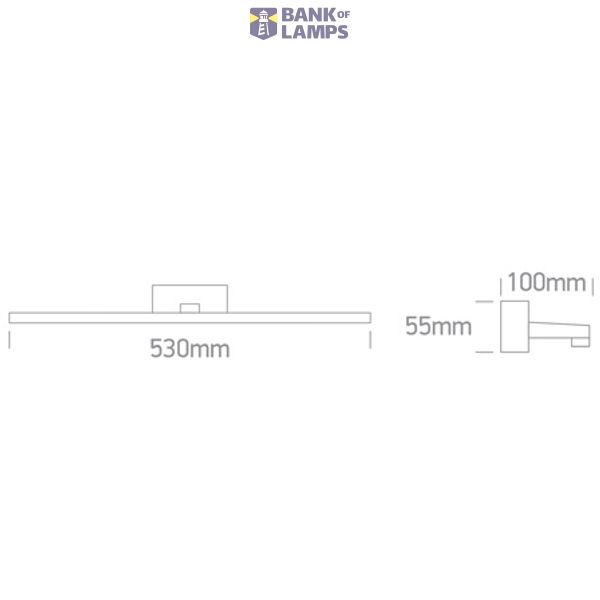 BLACK BATHROOM / WALL LIGHT 14W CCTV IP44 230V image 2