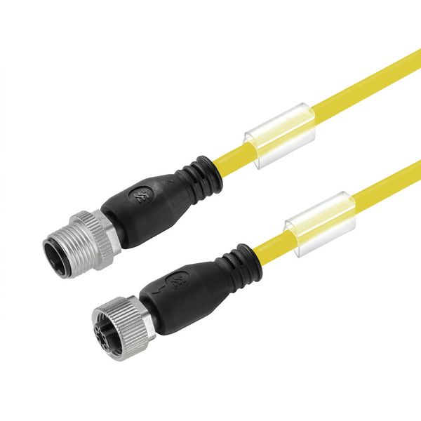 Sensor/actuator line, Connecting line, M12 / M12, Number of poles : 3, 10 m, pin, straight - socket, straight, Shielded: No, LED: No, Sheath material: PUR, Halogen: No image 1