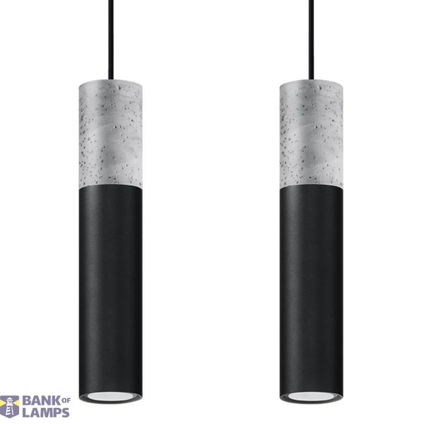 HANGING LAMP BORGIO 2 BLACK GU10 2X40W IP20 image 2