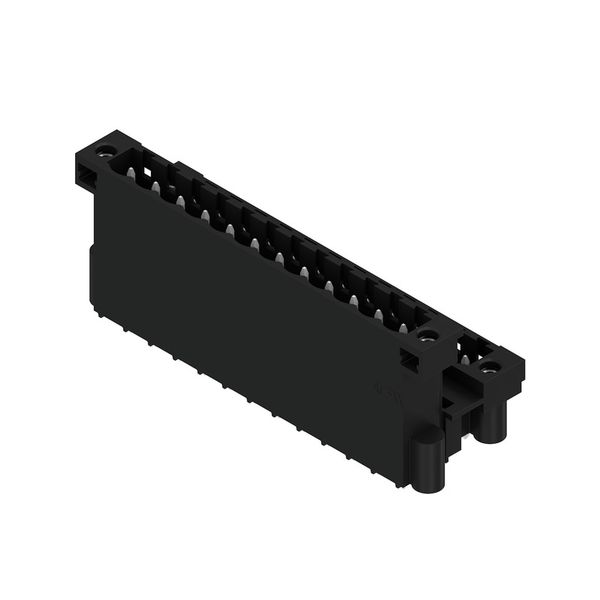 PCB plug-in connector, male header, Flange, THT/THR solder connection, 5.00 mm, Number of poles: 24, 180°, Solder pin length (l): 3.2 mm, tinned, black, Box image 2