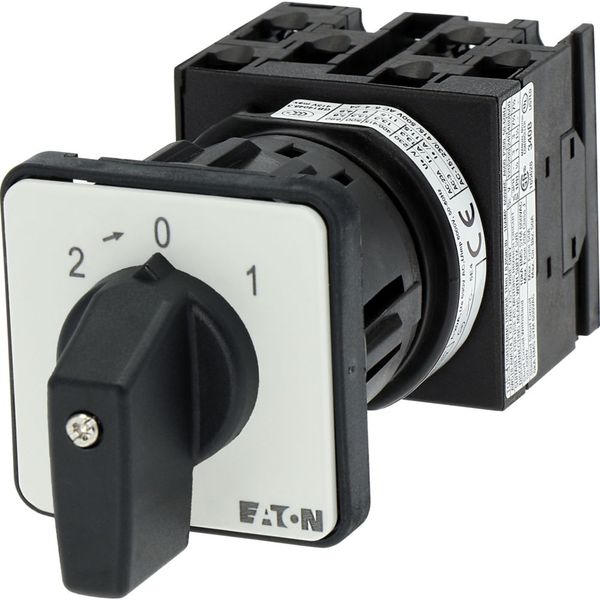 T0-3-15393/EZ Universal control switches, T0, 20 A, center mounting, 3 contact unit(s), Contacts: 6, 45 °, momentary/maintained, With 0 (Off) position, With spring- image 2