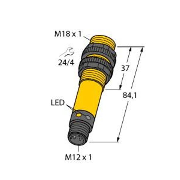 Photoelectric Sensor Diffuse Mode Sensor with Fixed-Field Background Suppression   S18S2P6FF100Q image 1