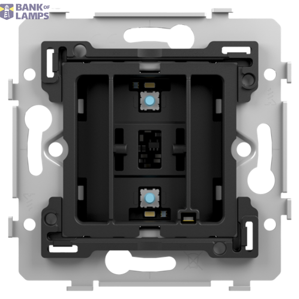 Base for a double push button, with LEDs and comfort sensors, 71 x 71 image 1
