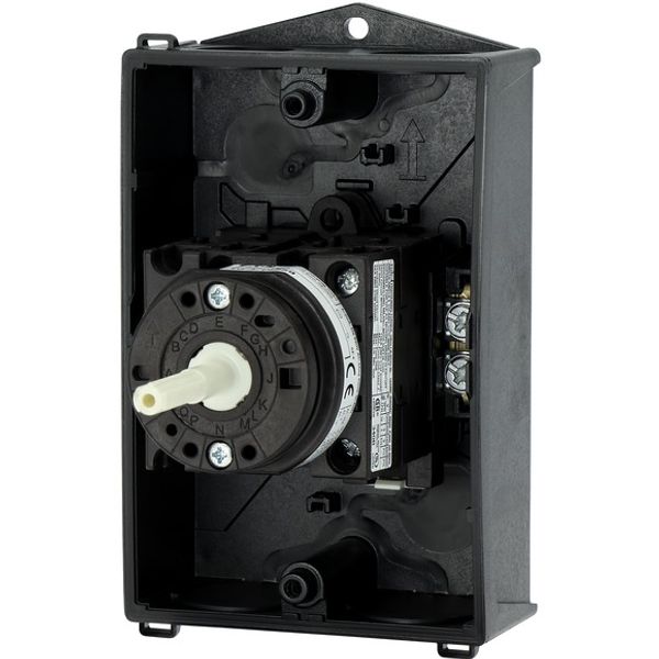 T0-3-15259/I1/SVB Main switch, T0, 20 A, surface mounting, 3 contact unit(s), 3 pole, 2 N/O, Emergency switching off function, With red rotary handle and yellow locking image 8