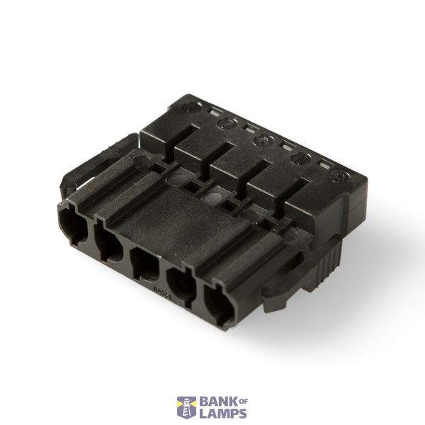 Screwless coupler 5-p socket, black image 1
