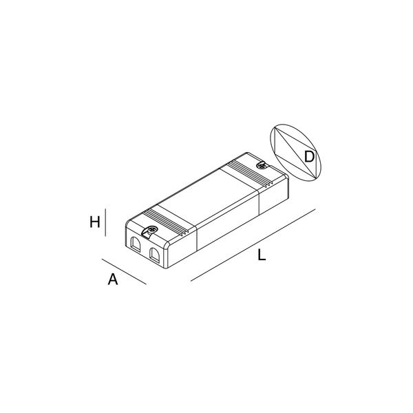 ALIM. LED 18.2W 350MA/9-52V DALI/PUSH image 1