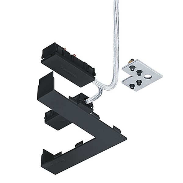 SUP2 TRACK U ELEC-FEED CON 48V 90° BK - Angle connector 90° (electric) image 2