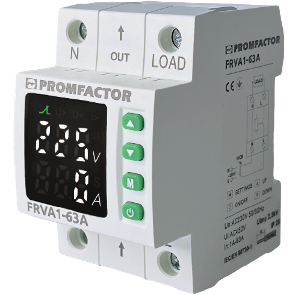 Single-phase voltage and current monitoring relay FRVA1-63A image 1