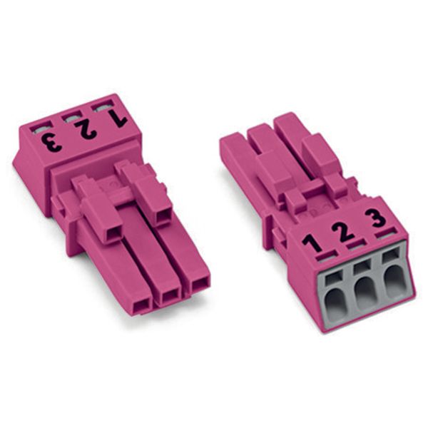 Socket 3-pole Cod. B pink image 4