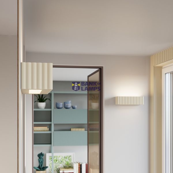 Wall lamp ceramic RIGATA beige image 11