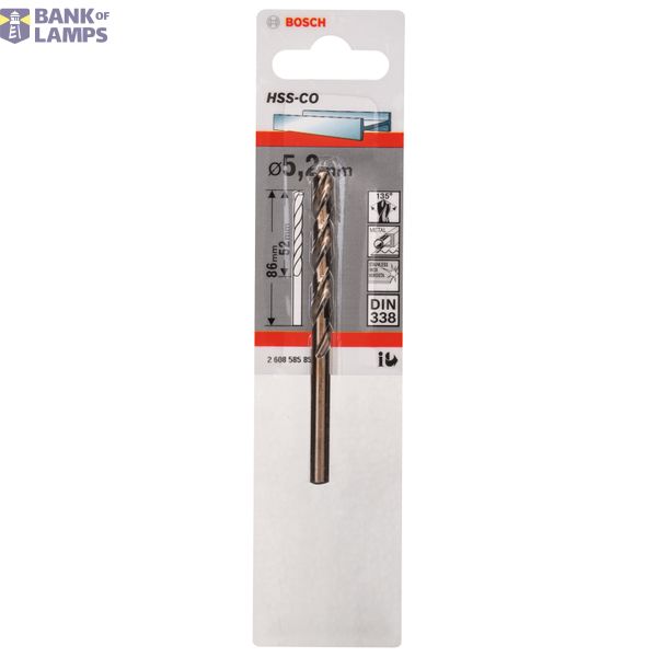 Metal drill bits HSS-Co, DIN 338 5,2 x 52 x 86 mm 1 pcs. image 2