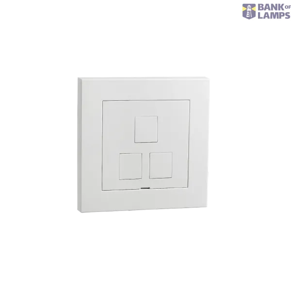 MODULAR OUTLET 3X KEYSTONE WHITE 6-PACK image 1