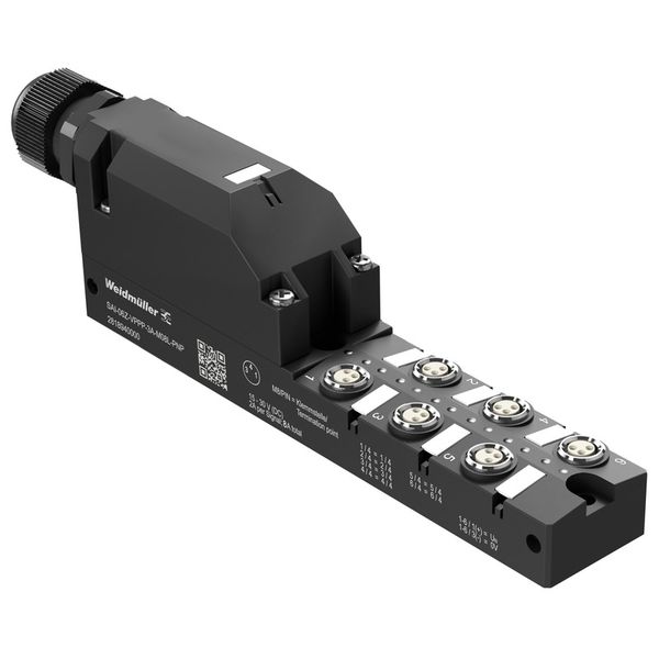 Sensor-actuator passive distributor, M8, LED: Yes, Number of poles: 3, Number of contact sockets: 6 image 1