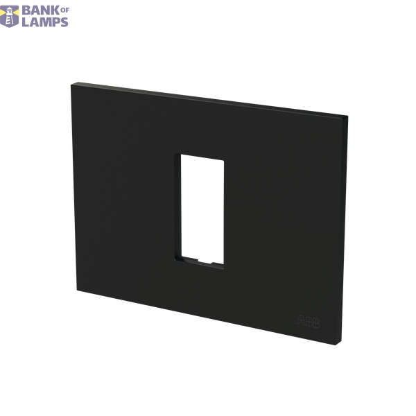 Frame - 1-gang / 1-module - ABB logo - Matt Black image 2