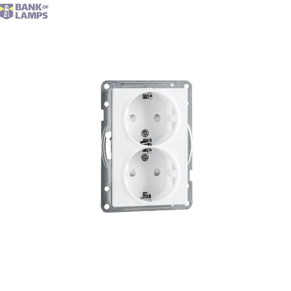 OUTLET FLUSH MOUNTED SPLIT SOCKET 1,5 BOX WHITE 6-PACK image 1