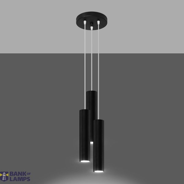 HANGING LAMP LAGOS 3P BLACK GU10 3X40W IP20 image 3